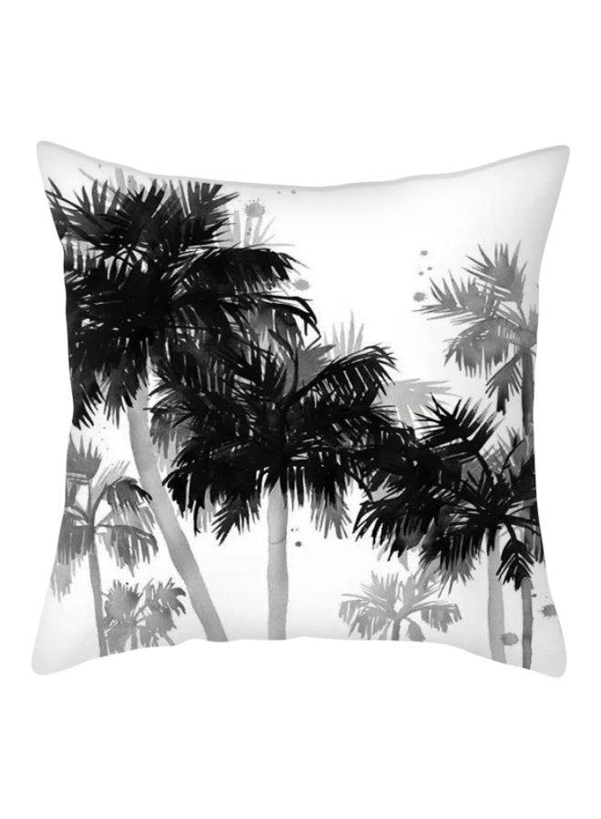Deals for Less Palm Tree Printed Cushion Cover White/Black/Grey 45x45cm