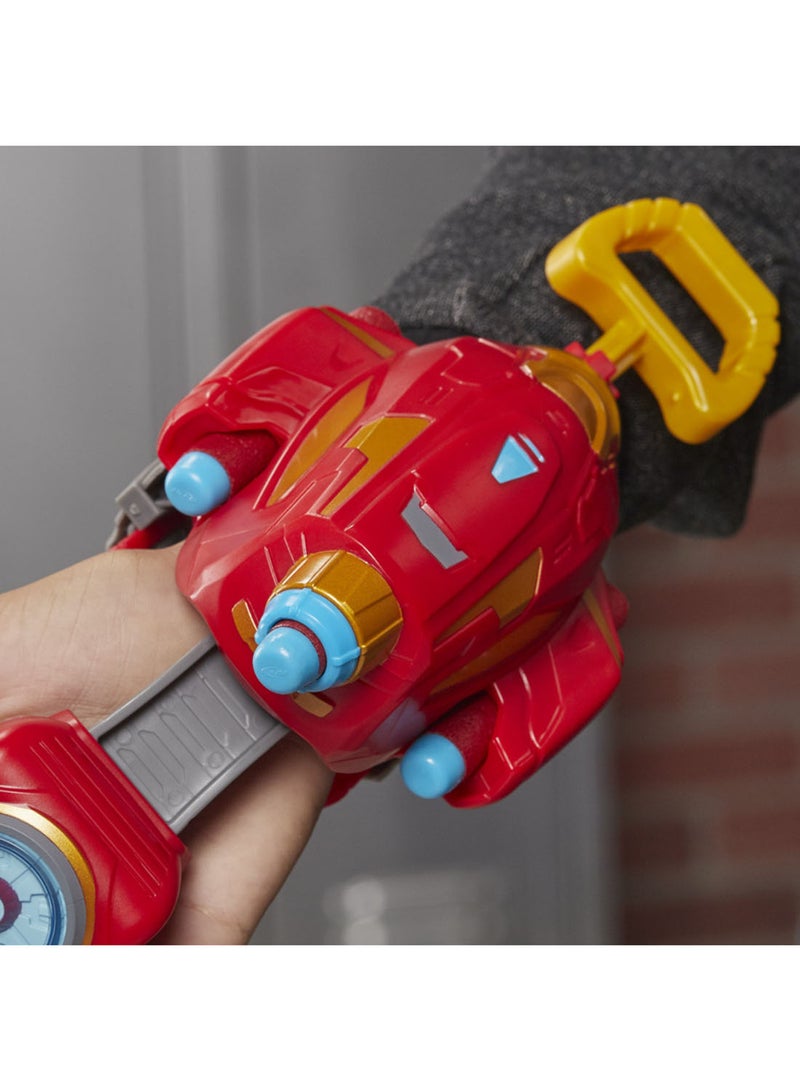 MARVEL - Nerf Power Moves Marvel Avengers Iron Man Repulsor Blast Gauntlet Nerf Dart-Launching Toy For Kids Roleplay, Toys For Kids Ages 5 And Up - Image 1