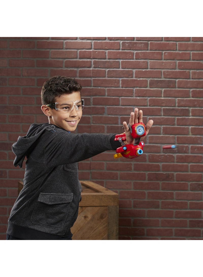 MARVEL - Nerf Power Moves Marvel Avengers Iron Man Repulsor Blast Gauntlet Nerf Dart-Launching Toy For Kids Roleplay, Toys For Kids Ages 5 And Up - Image 1