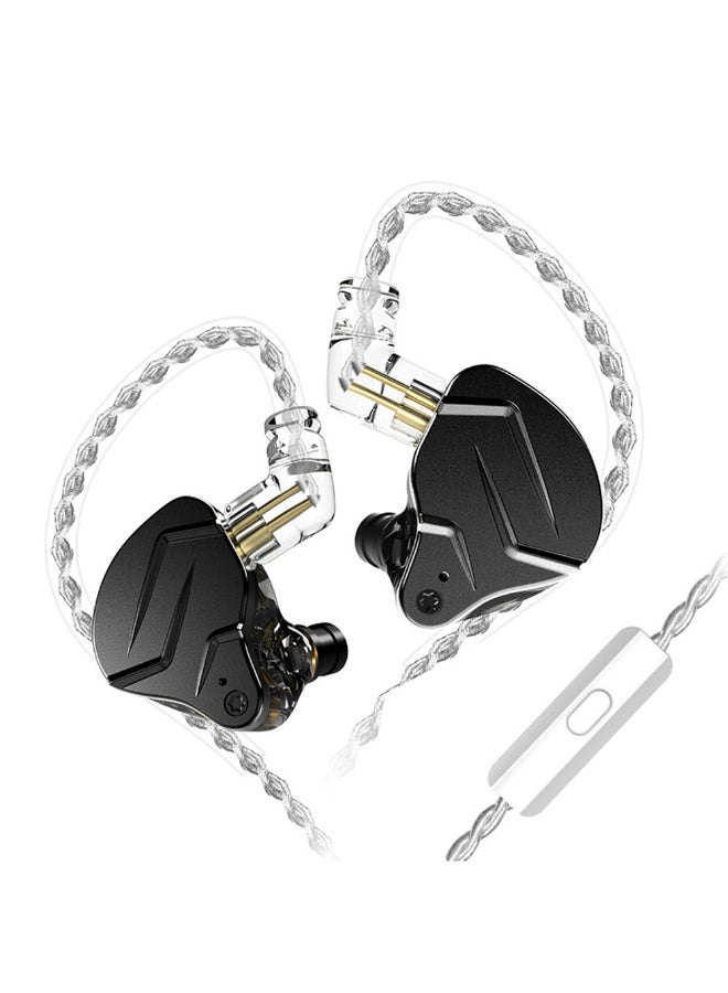 KZ Ergonomic In-Ear Earphones With Built-In Microphone Black/White - Image 1
