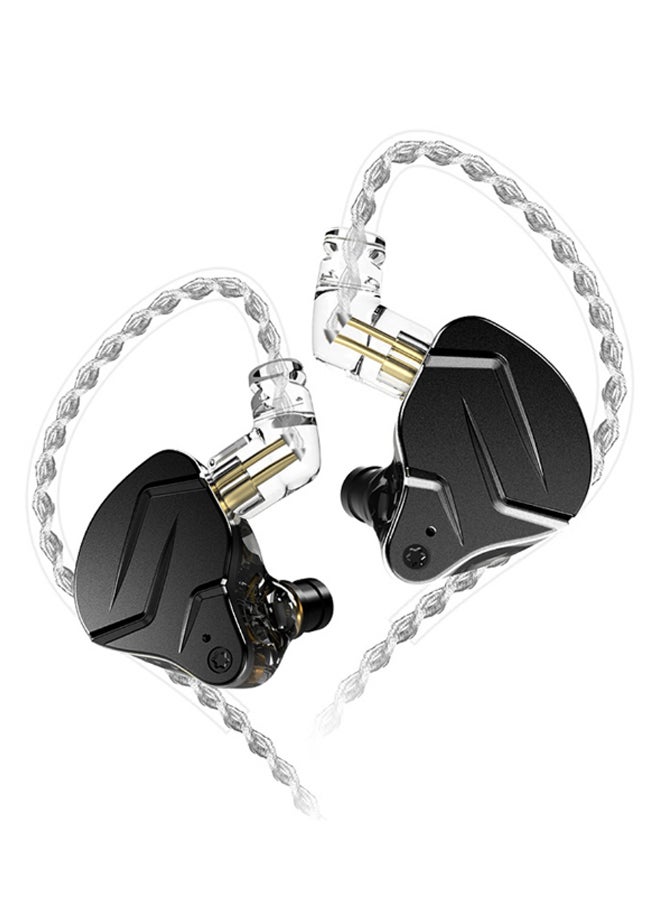 KZ Ergonomic In-Ear Earphones With Built-In Microphone Black/White - Image 2