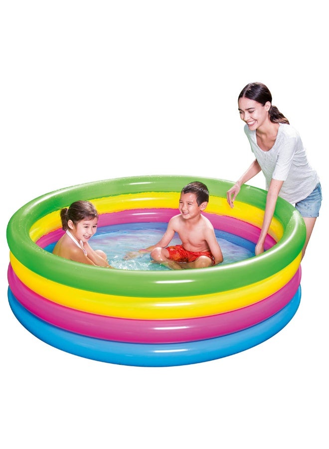 بست واي حوض سباحة قابل للنفخ للأطفال ذو 4 حلقات، مقاس 62 × 18 بوصة 62x18بوصة - Image 2