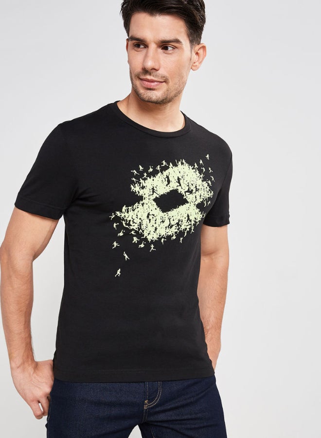 لوتو تيشيرت L73 III أسود/أصفر - Image 1