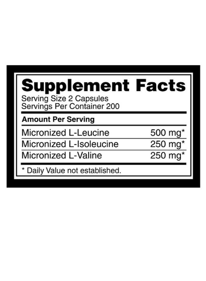 Optimum Nutrition - BCAA Dietary Supplement - 400 Capsules - Image 1