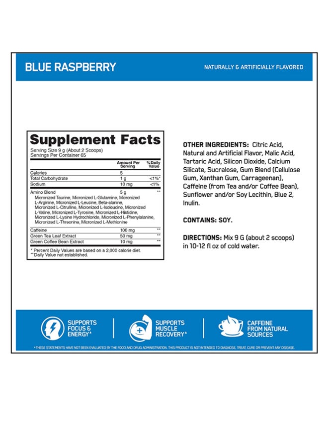 Optimum Nutrition Essential Amin.O. Energy - Blue Raspberry - 65 Servings  - Image 3