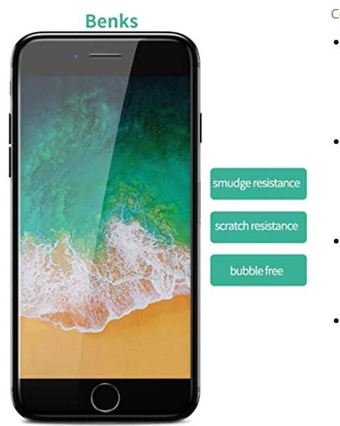 Benks KR+ PRO Series Screen Protector For Apple iPhone X Black - Image 1