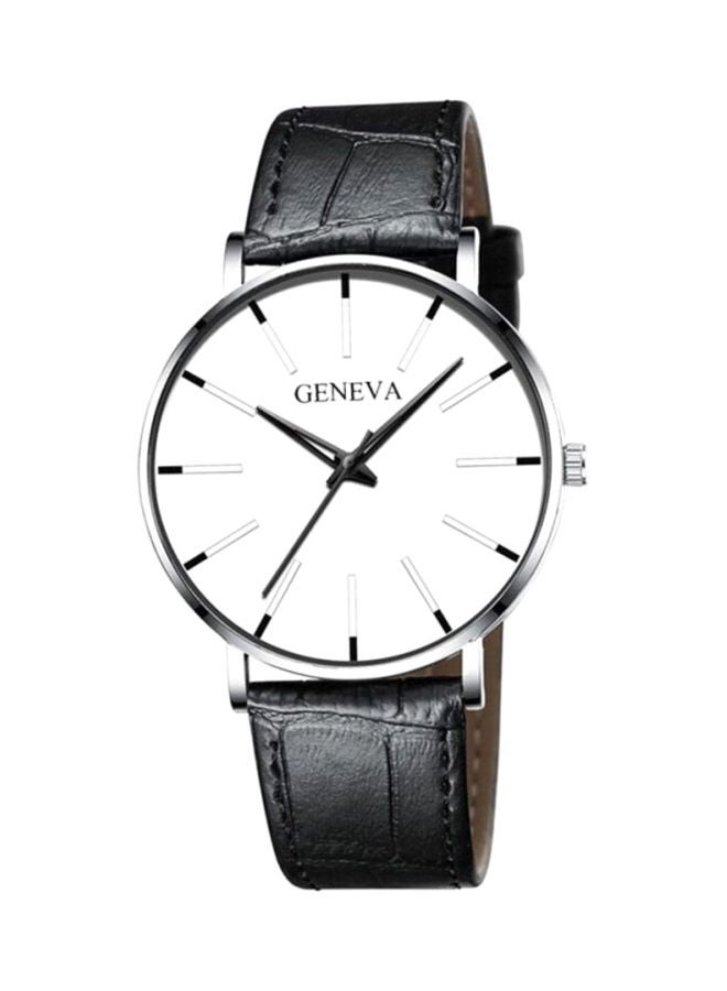 Geneva Men's Leather Analog Watch NNSB03701691 - Image 1
