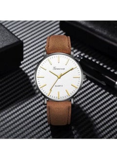 Geneva men Leather Analog Watch NNSB03701194  - Image 2