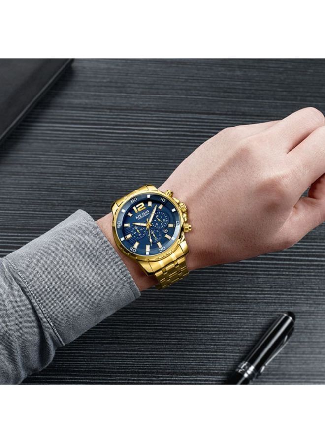 MEGIR Men's Stainless Steel Chronograph Watch 1J2966G - Image 2