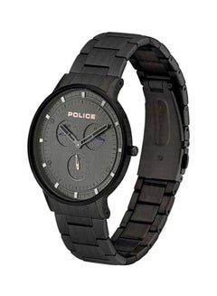 POLICE Men's Berkeley Round Shape Stainless Steel Analog Wrist Watch 42 mm - Black - P 15968JSB-39M  - Image 2