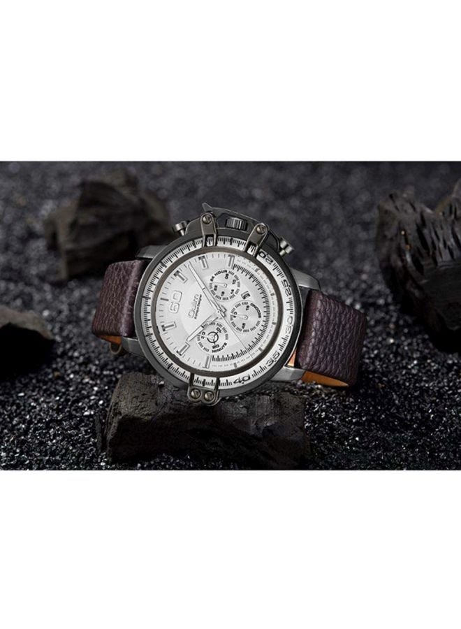Oulm Men's Leather Chronograph Watch HP3945  - Image 5