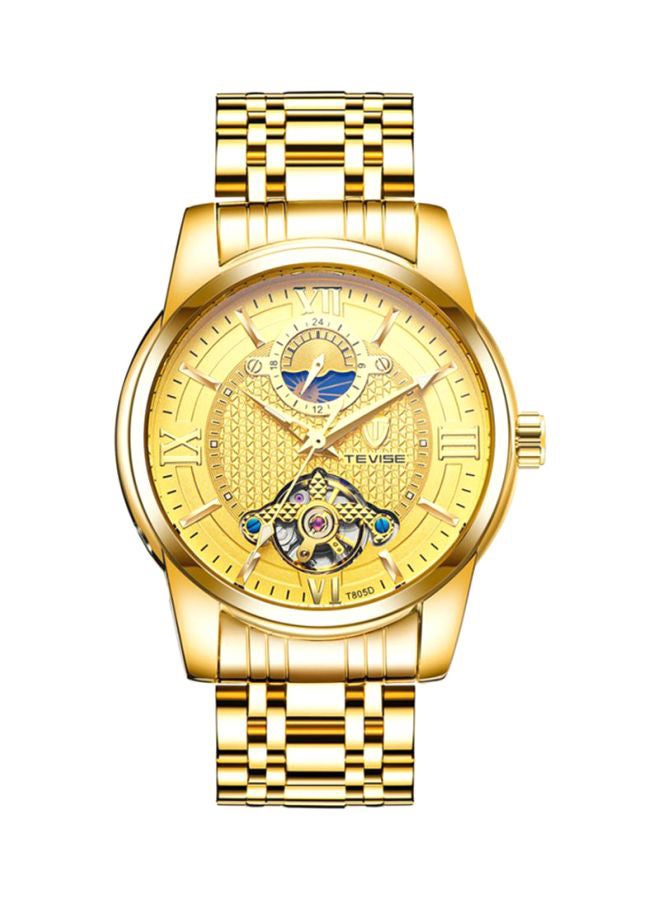 Tevise men Tourbillon Edition Analog Watch T805D-GD - 42 mm - Gold