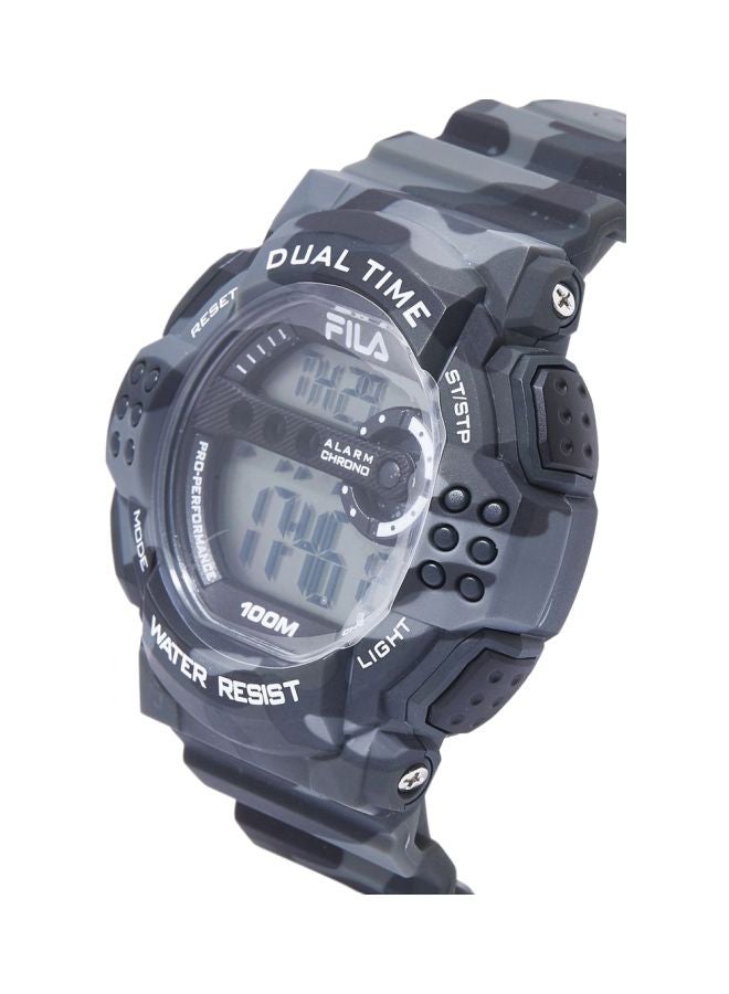 فيلا ساعة يد رقمية مقاومة للماء طراز 38-171-002 مقاس 52 ملم - لون رمادي men - Image 3