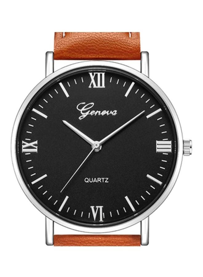 Geneva Men's Leather Analog Watch NNSB03701440 - Image 2