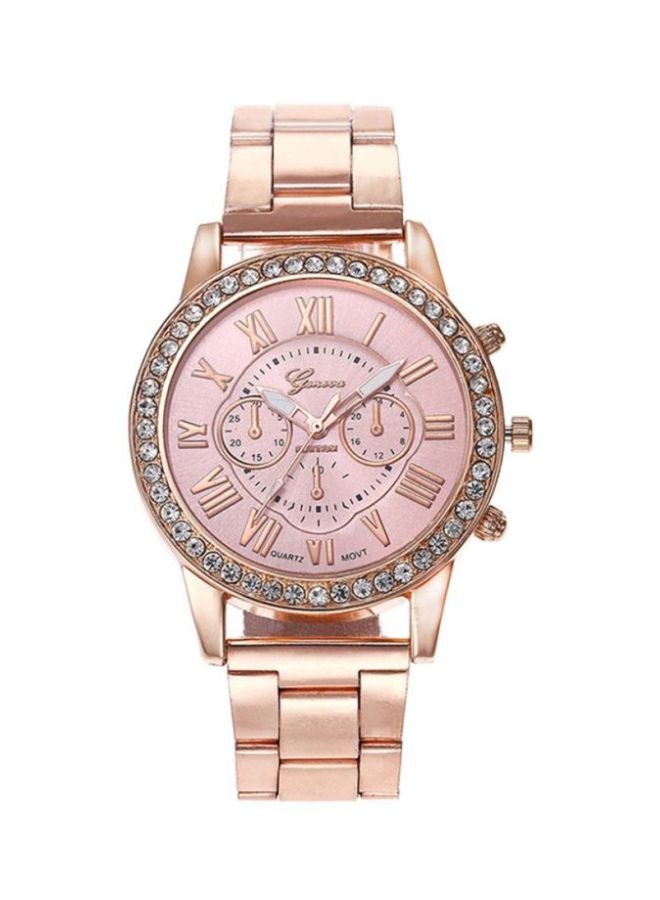 جنيفا women Stainless Steel Chronograph Watch AWNTG 01 W0066 - 37 mm - Rose Gold 