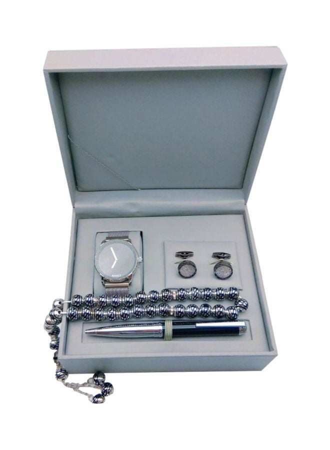 Rivoly - men 4-Piece Stainless Steel Analog Watch Gift Set SB201908 - Image 1