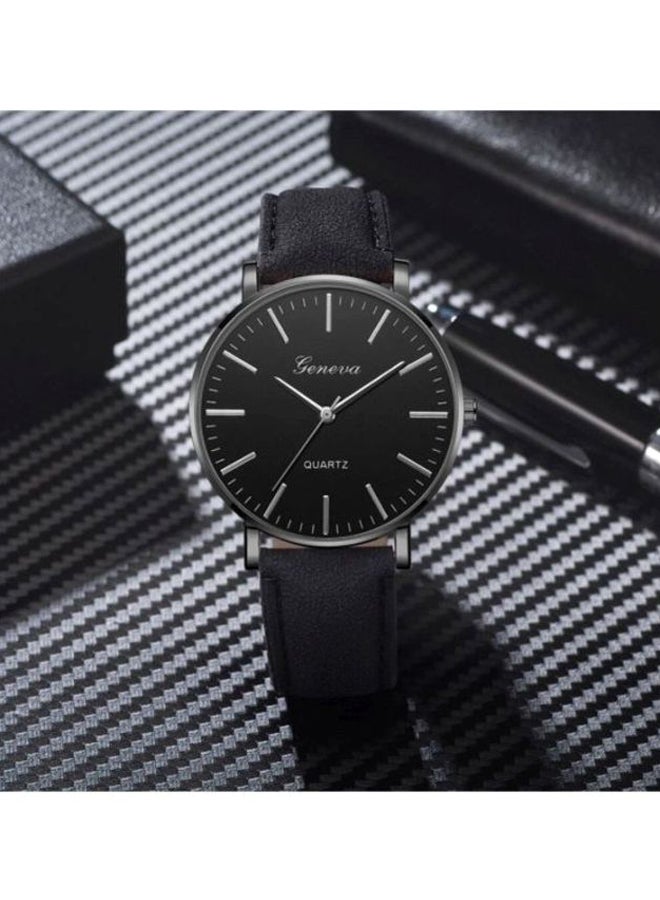 جنيفا ساعة يد جلدية بعقارب طراز NNSB03700943 men - Image 2