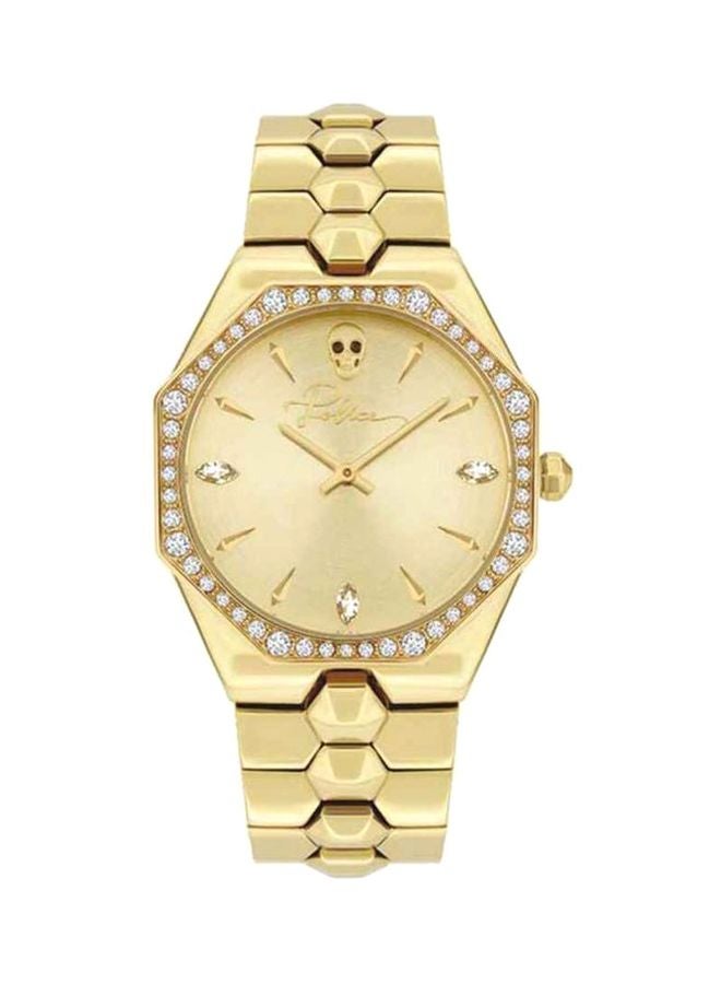 POLICE Women's Montaria Round Shape Stainless Steel Analog Wrist Watch 35 mm - Gold - P 16038BSG-22M  - Image 1