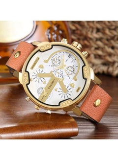 Cagarny Men's Water Resistant Analog Watch 6820 - 52 mm - Light Brown  - Image 2