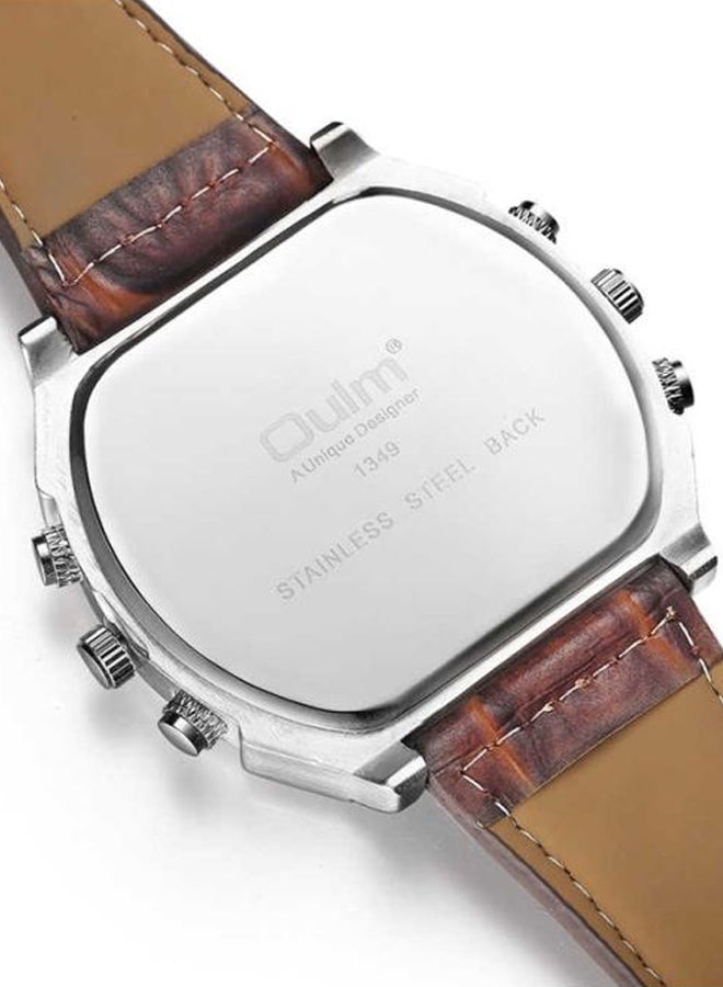 Oulm Men's Leather Chronograph Watch HP1349-CF  - Image 2