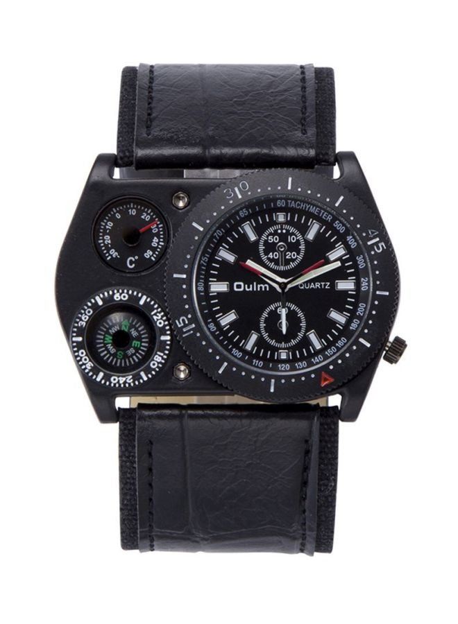 Oulm Men's Leather Chronograph Watch HP4094  - Image 1