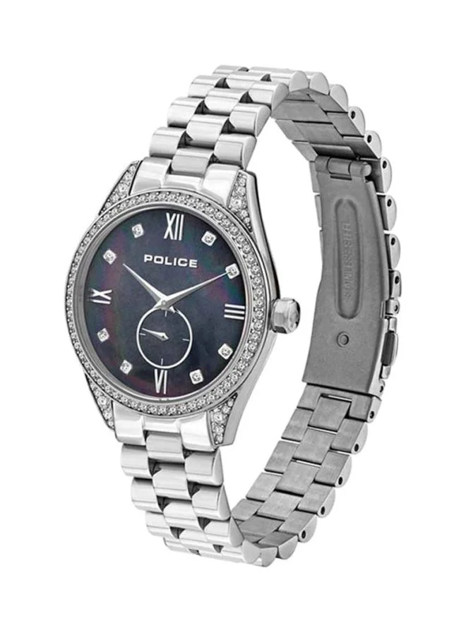 POLICE Uloya Round Shape Stainless Steel Analog Wrist Watch 42 mm - Silver - P 15691BS-30M