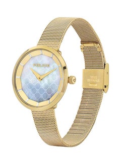 POLICE Women's Vernazza Round Shape Stainless Steel Analog Wrist Watch 32 mm - Gold - P 15701LSG-D28MM  - Image 3
