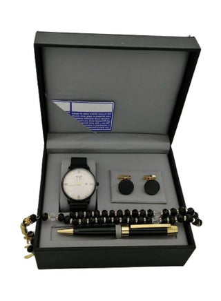 Men's 4-Piece Stainless Steel Analog Watch Gift Set M1644 - v1598509244/N32002894A_1