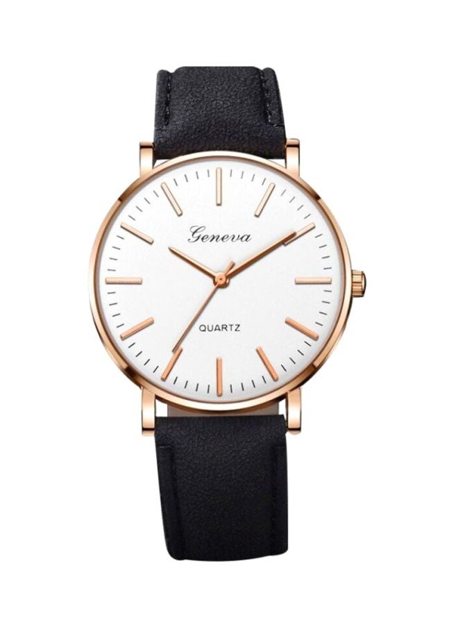 Geneva - men Leather Analog Watch NNSB03700937 - Image 1
