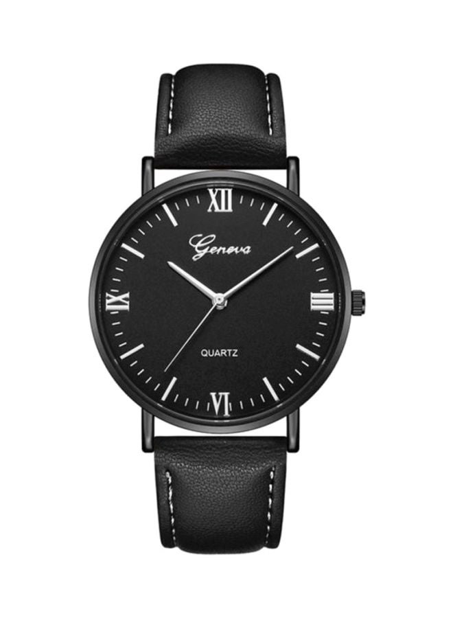 Geneva Men's Leather Analog Watch NNSB03701437 - Image 1