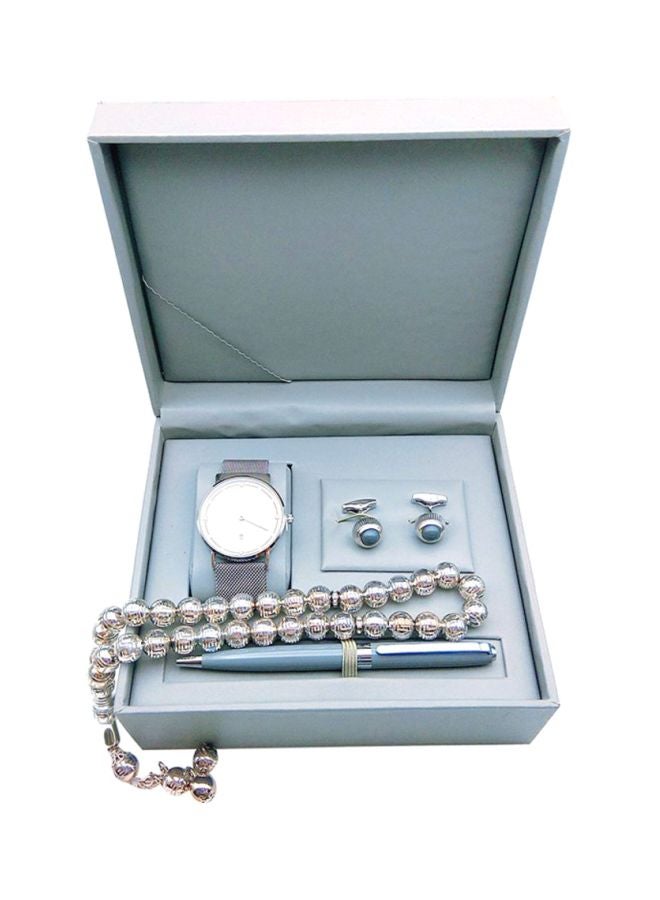 Men's 4-Piece Metal Analog Watch Set 1791555