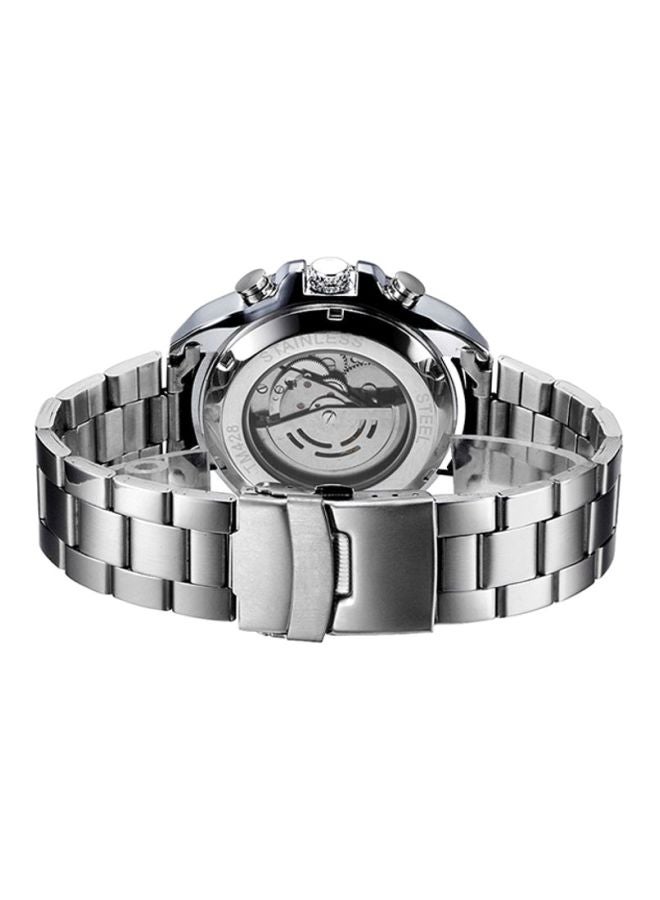 Winner Men's Stainless Steel Analog Wrist Watch TM428 - 45 mm - Silver - Image 2