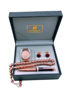men Rubber Analog Watch Gift Set