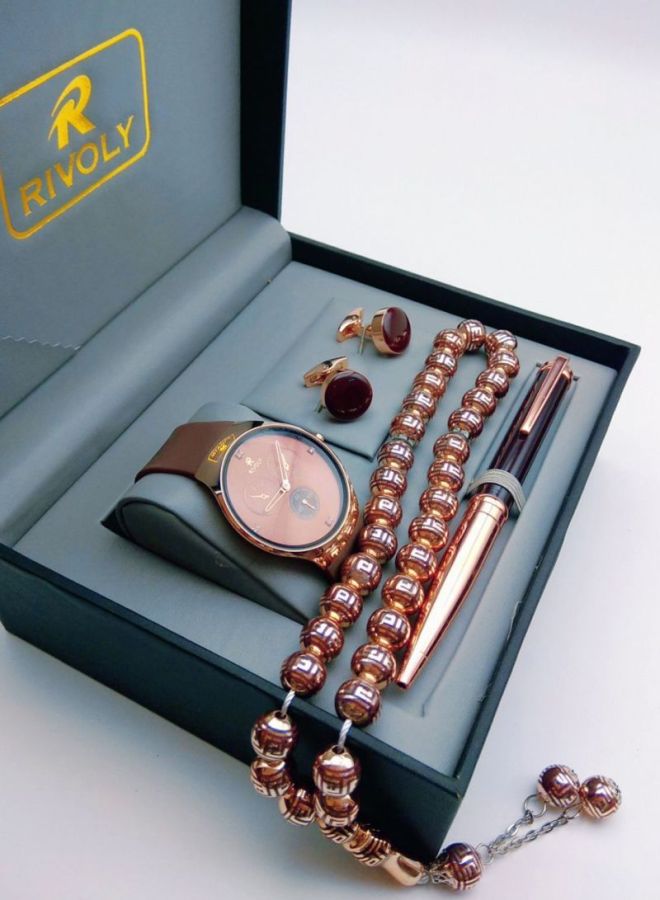 Rivoly - men Rubber Analog Watch Gift Set - Image 1