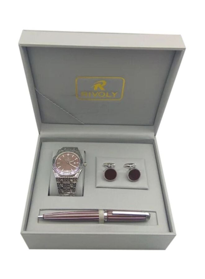 Rivoly - Men's Metal Analog Watch Gift Set - Image 1