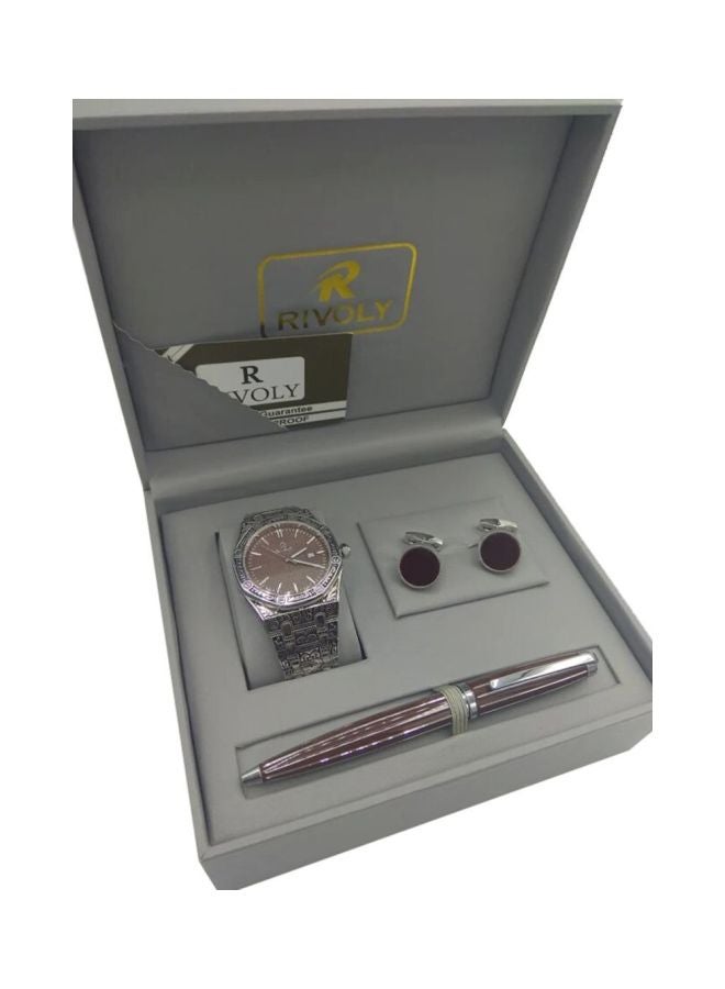 Rivoly - Men's Metal Analog Watch Gift Set - Image 1