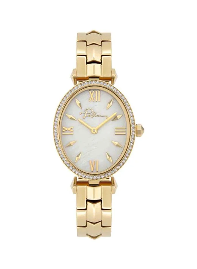 POLICE Olinville Oval Shape Stainless Steel Analog Wrist Watch 30 mm - Gold - P 16045LSG-28M