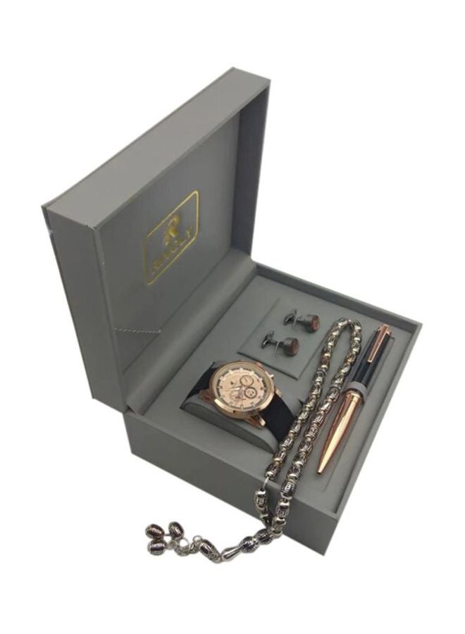 Rivoly - men 4-Piece Leather Analog Watch Set BC6157 - Image 1