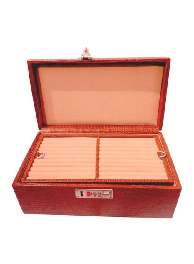 LAVERI LEATHER unisex 8-Grid Leather Watch Box With Ring Holder Tray - Image 2