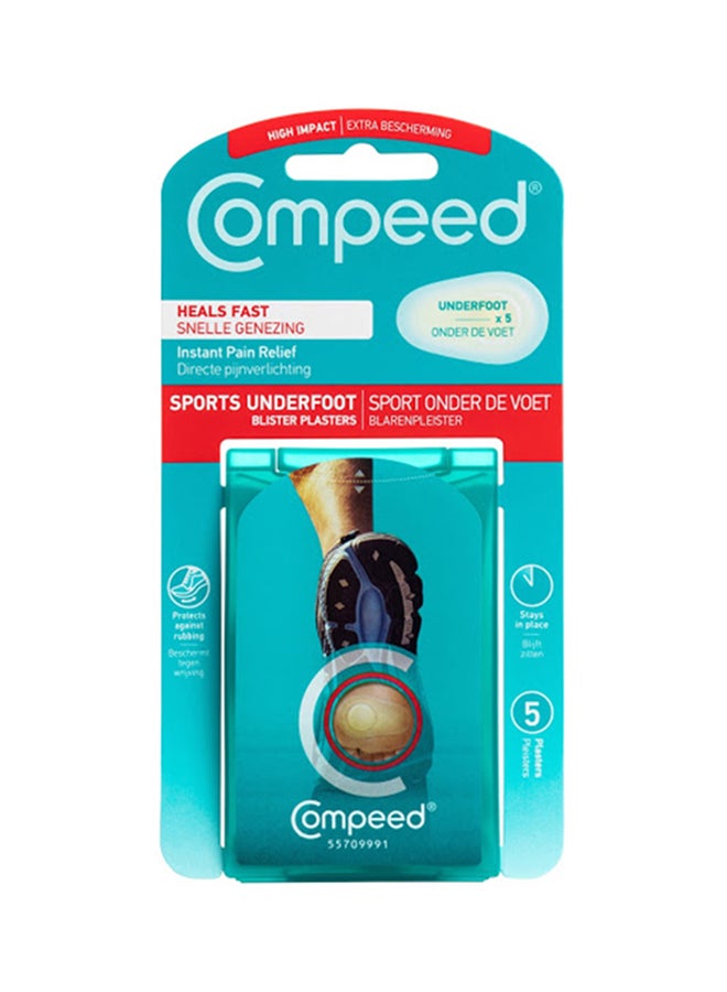 Compeed 5-Piece Sports Underfoot Blister Plasters  - Image 1