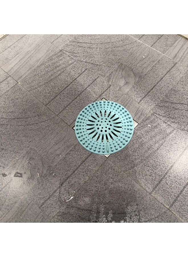 Round Floor Drain Mat Blue 