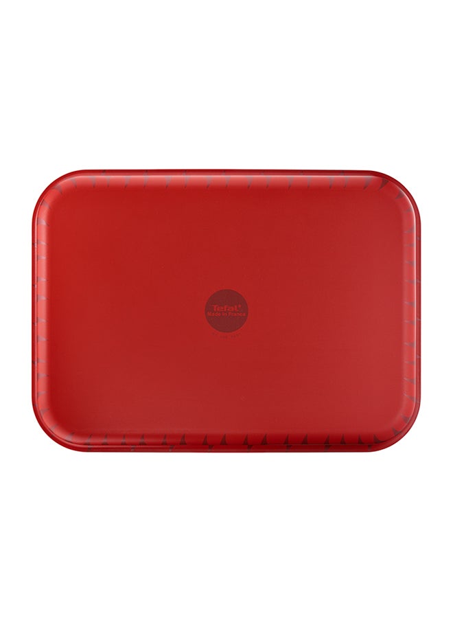 Tefal - Set Of 3 Les Specialists Rectangular Oven Dish Red/Black 7.2x45.8x32.8cm Red/Black 7.2x45.8x32.8cm - Image 1