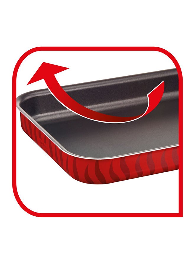 Tefal - Set Of 3 Les Specialists Rectangular Oven Dish Red/Black 7.2x45.8x32.8cm Red/Black 7.2x45.8x32.8cm - Image 1
