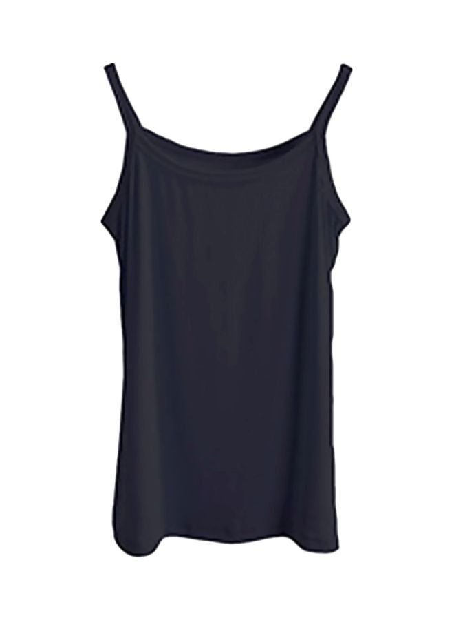 Stretchable Solid Camisole Top Black - Image 1