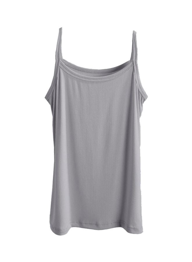 Stretchable Solid Camisole Top Grey - Image 2