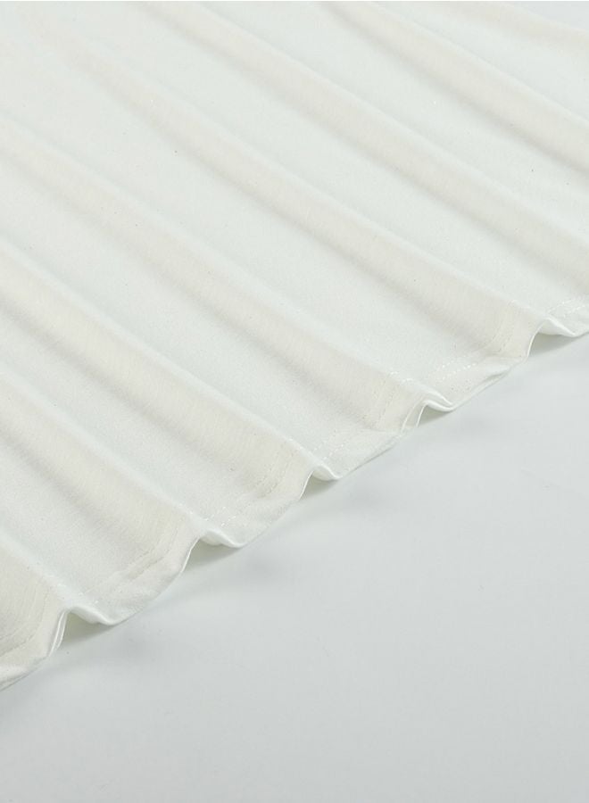 Scoop Neck Solid Tank Top White  - Image 4