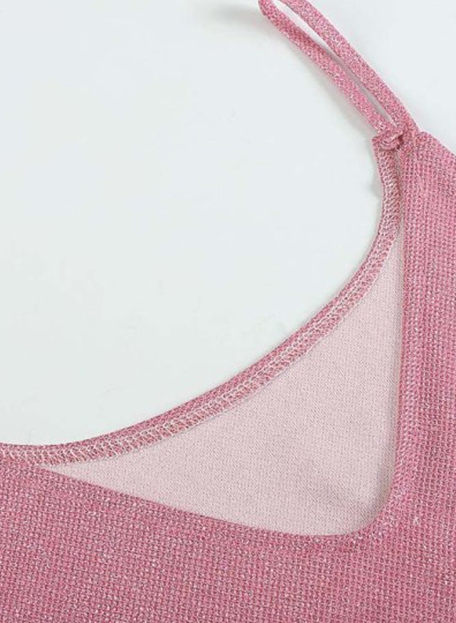Sequin Embellished V-Neck Blouse Pink - Image 5