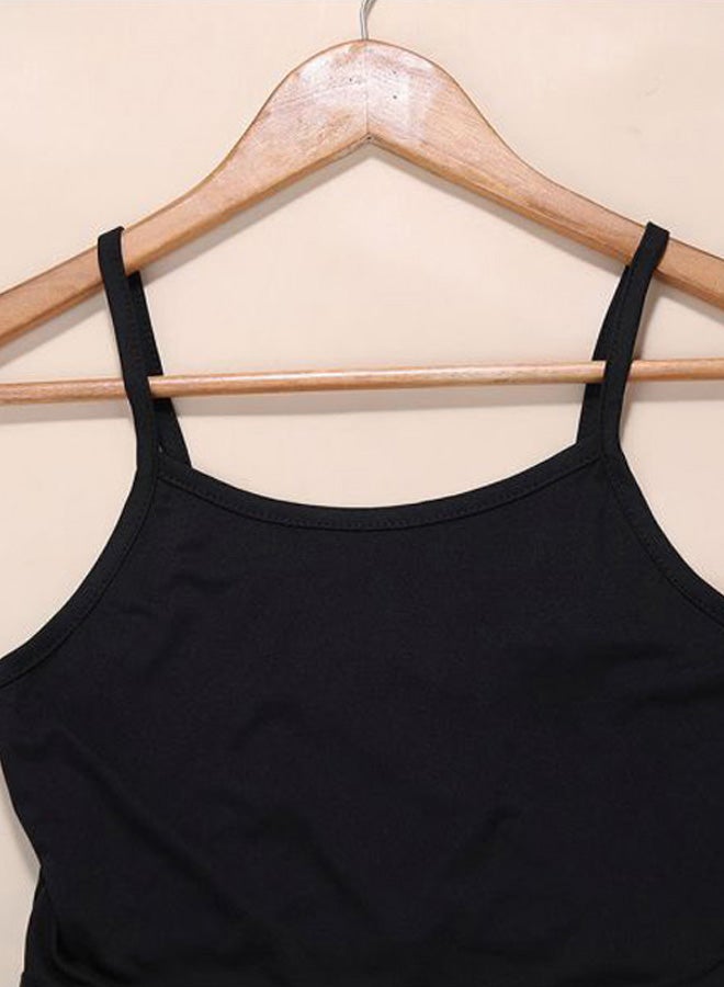 بلوزة قصيرة من البوليستر أسود - Image 4