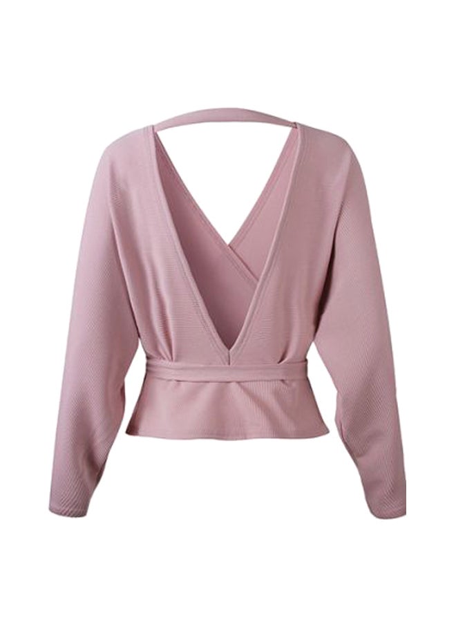V-Neck Sweater Pink - Image 2