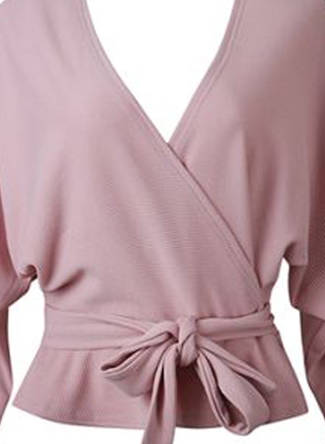 V-Neck Sweater Pink - Image 3